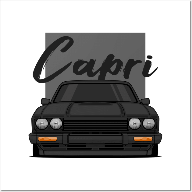 Front Black Capri MK3 Classic Wall Art by GoldenTuners